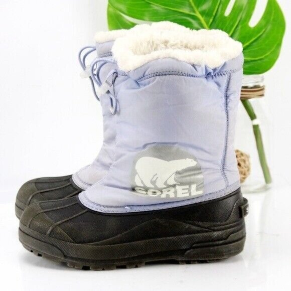 Sorel Girl's Snow Commander Boot Size 8 Waterproof Winter Purple Pull On Winter - Picture 7 of 11